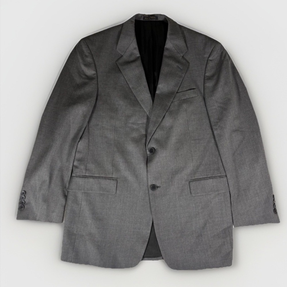 Tommy Hilfiger Blazer Mens 40R Grey 100% Wool 2-Button Sport Coat Professional